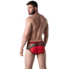 LEADER Slip en mesh LOADED Noir-Rouge